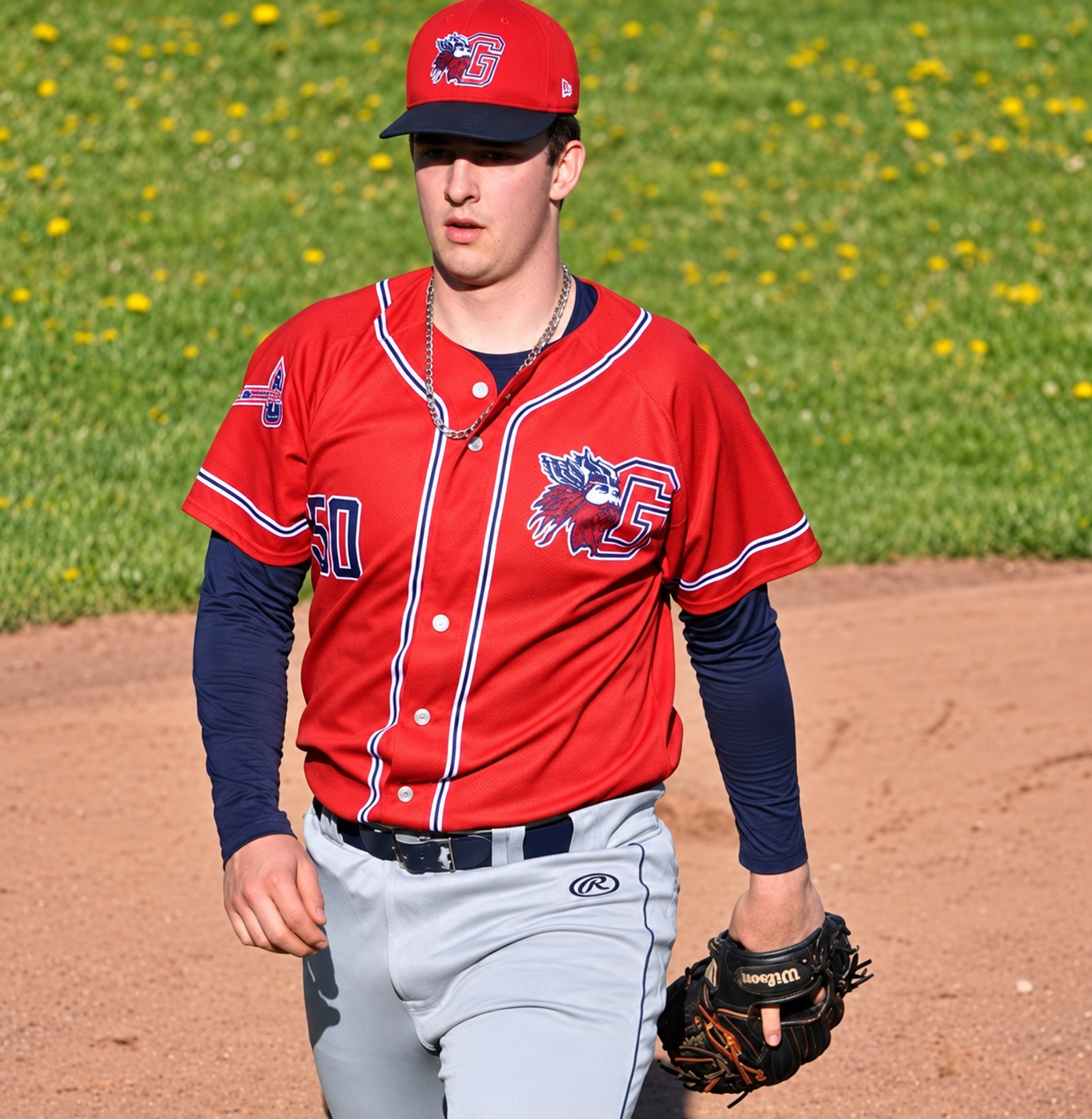 Cédric Caron dans l'uniforme des Guerriers de Granby